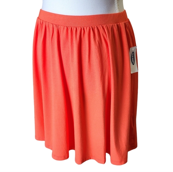 Old Navy Women's Orange Knit Smocked Skirt, Size Small Petite, SP - Picture 4 of 10